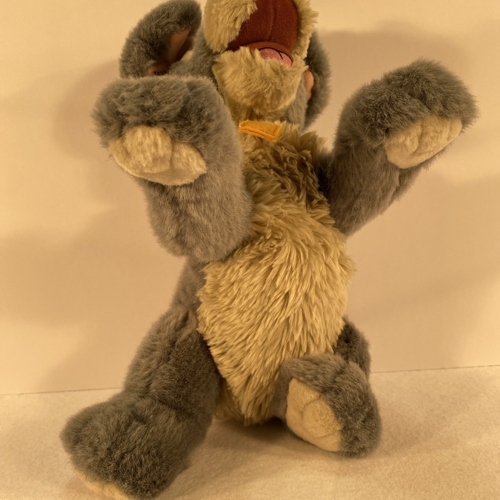 Disney‎ Store Tramp Plush 13" Lady and the Tramp Gray Dog Stuffed Animal Laying - Picture 10 of 12